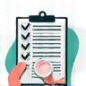 Icon für Prüfung und Einreichung